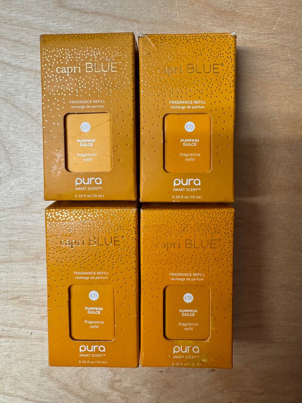 Capri Blue Pura Smart Scent SET OF 4 Pumpkin Dulce Fragrance Refill, NEW IN BOX